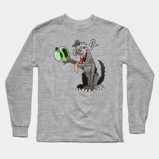 Irish Wolfhound Cartoon Dog Hats Off Cartoon Long Sleeve T-Shirt